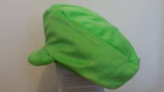   Bros Kawaii Hat Rave Beanie Cap Furry Plush Cosplay Green Luigi  
