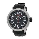 Polo Assn. US9054 Black Dial Black Rubber Strap Watch