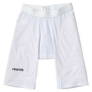  Reusch Mens Padded Compression Shorts White/Large Sports 