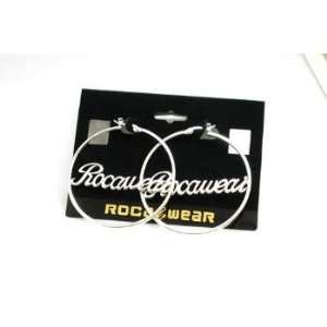   ROCAWEAR Silver Plated HUGE Round Creole Earrings ROCAWEAR Jewelry