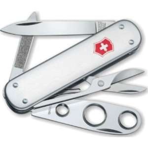 Swiss Army Knives 54850 Cigar Pocket Knife with Silver Alox Handles