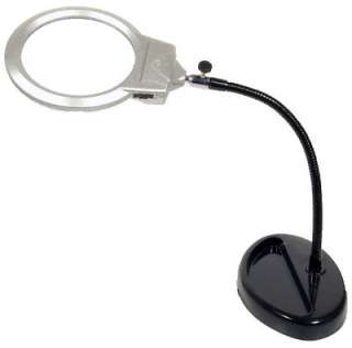   Flexable Neck Magnifier Lighted Magnifying Glass Table Top Desk  
