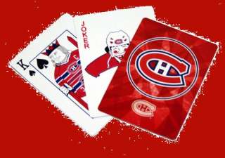 NHL MONTREAL CANADIENS PLAYING CARDS ~ TEAM JERSEYS ON PICTURE CARDS 