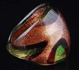24pcs Murano Handmade Lampwok glass Gold Dust #6 9 Rings W14947  