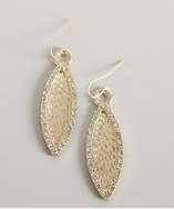 Danielle Stevens gold and crystal marquis earrings style# 319293601