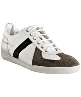 Christian Dior white leather stripe lace up sneakers   up to 