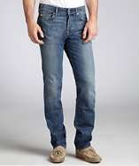 for All Mankind blue denim straight leg jeans style# 319983701