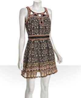 French Connection phantom grey printed Floriana belted tank dress 