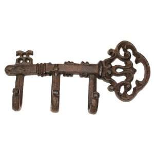  Small Cast Iron Key Wall Plaque with Hooks Office 