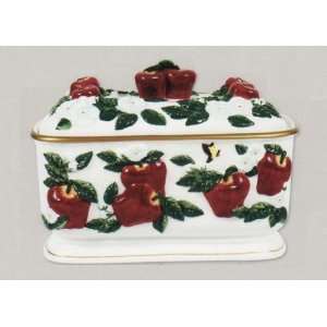    APPLE 3 D / Majolica Ceramic Bread Box *NEW!*: Home & Kitchen