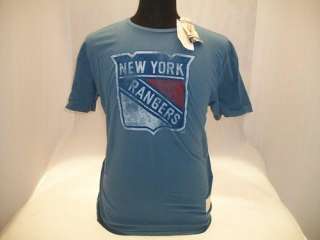 NHL Reebok NEW YORK RANGERS Bigger Retro Logo Tri Blend Premium T 