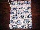 Tea cups novelty handmade fabric purse tablet kindle bag case