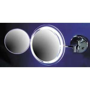   Mounted Surround Lighted Magnifying Vanity Mirror. 7X Brass Beauty