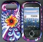 Pantech P2020/ Ease at&t Hard Cover Case Flower white Snap on Covers 