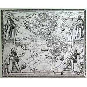  Western Hemisphere (1596) Poster Print: Home & Kitchen