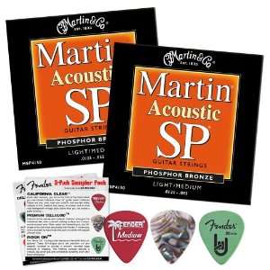  Martin MSP4150 2 Pack Acoustic Guitar Strings Musical 