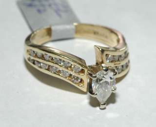 Diamond Engagement Ring EGL Certified Pear shape  