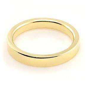 14K Yellow Gold Mens & Womens Wedding Bands 3mm flat comfort fit, 6 