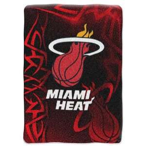 Miami Heat Colorful Raschel Blanket Throw   60x80