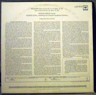 SERKIN SZELL Mozart Piano Concertos 19 & 20 LP WLP  