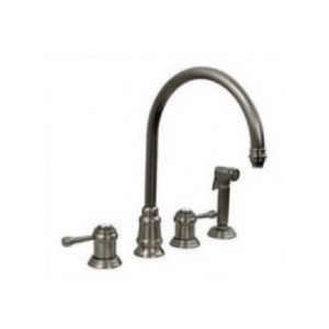 Whitehaus WH15664CO Widespread Mixer W/ Lever Style Handles & Side 