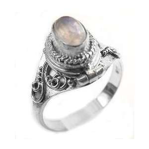   Sterling Silver Genuine Rainbow Moonstone Ring Sz 9(Size 8.5) Jewelry