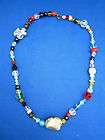 Vintage Crystal Glass Beads Stone Necklace Czechoslovak