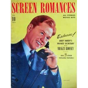  Screen Romances Mickey Rooney April 1941 magazine Screen 