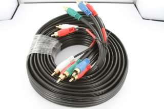   PREMIUM COMPONENT VIDEO HOME AUDIO CABLE 5 RCA 12ft VCR DVD LCD  