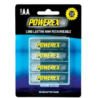PowerEx AA Rechargeable Batteries 4pk w Carrying Case  