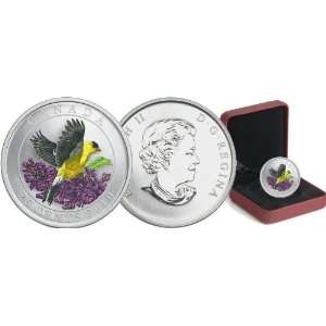  25 cent Coloured Coin   Goldfinch (2010) 