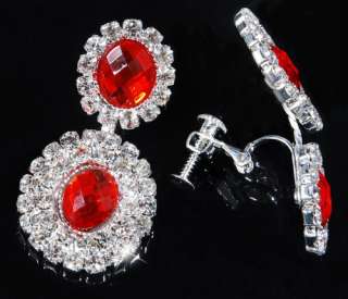   alloy acrylic main color red series jewelry set sort necklace earring