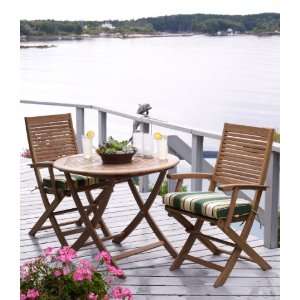  L.L.Bean New Outdoor Bistro Table Set with 2 Chairs Patio 