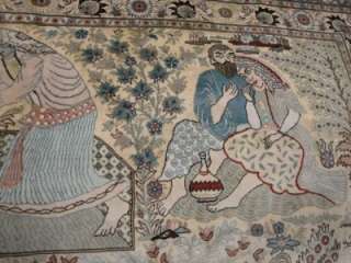 Antique Reprod Handmade Persian Pure Silk Rug~1200 KPSI  