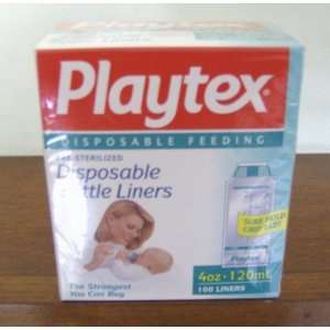  PLAYTEX STANDARD DISPOSABLE BOTTLE LINERS 4 OZ, 100 CT 