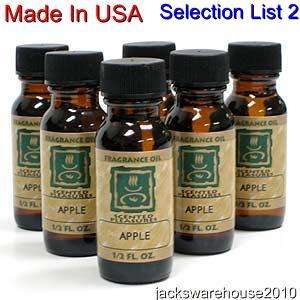 Single 0.5 fl. oz. Premium Fragrance Oil Selection List 2