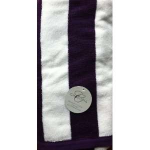  Charisma Resort Beach Towel (Purple Majesty Cabana Stripe 
