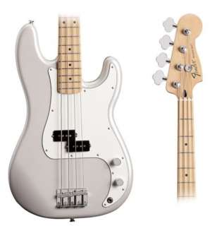 Fender Standard Precision Electric Bass Guitar in White Chrome Pearl 