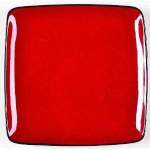   Rave Red Square Dinner Plate, Fine China Dinnerware