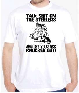 STEELERS KNOCKOUT FOOTBALL FUNNY FAN SHIRT PITTSBURGH  