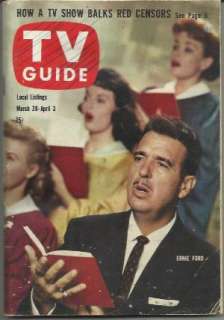 1959 Vintage TV Guide Tennessee Ernie Ford Singing  
