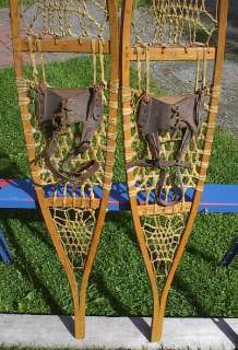VINTAGE TUBBS Indian Snowshoes 56x10 Snow Shoes GREAT  