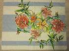 Beautiful Floral Tropical Print Linen Fabric Tiger Lillies, Roses 32 