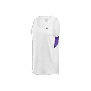  Nike Miler Running Singlet   Mens   White/Purple/Purple 