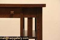 Arts & Crafts Mission Oak 1900 Library Table Desk  