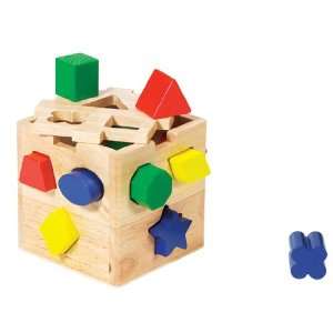  Wooden Preschool Shape Sorting Cube   Melissa & Doug: Toys 