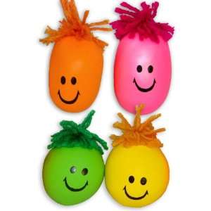  Neon Smile Face Stress Balls (2 dz) Toys & Games