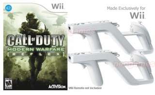 Call of Duty Modern Warfare BUNDLE +2x Zapper Guns Wii  