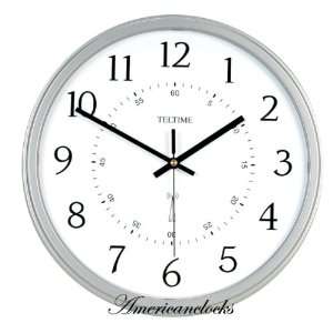  Atomic Radio Controlled Silver trim Office Wall Clock 