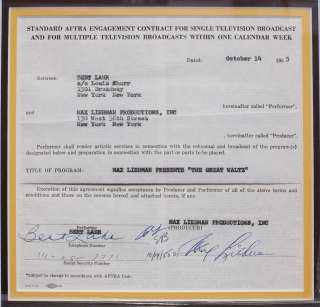 The Wizard of Oz Cast Signed Framed Document PSA/DNA  